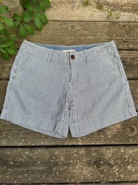 Gap Limited Edition Pin Striped Women’s Shorts - Blue/White Preppy Minimalist